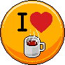 I love coffee sticker